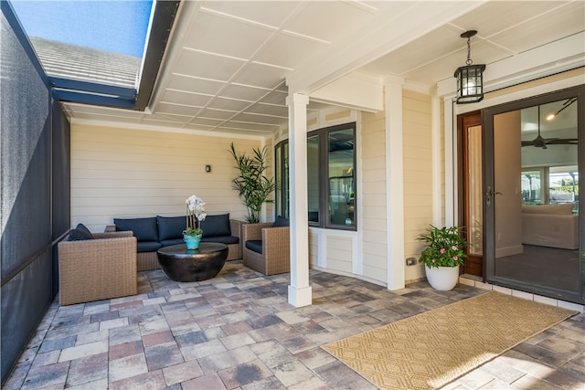 view of patio with outdoor lounge area