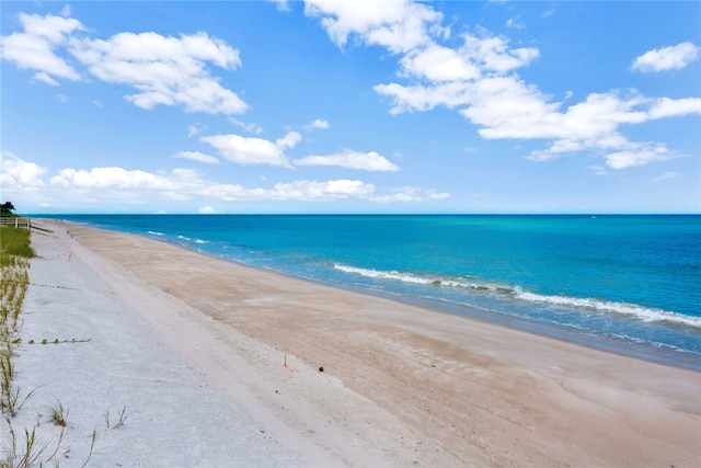 property view of water with a view of the beach