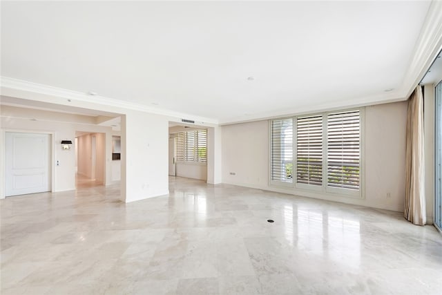 empty room with crown molding