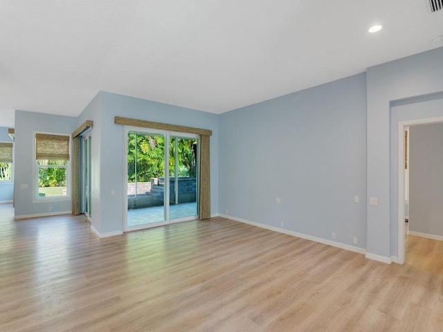 interior space with light wood-type flooring