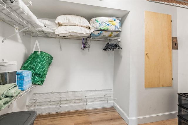 28 Plantation Dr Unit 204, Vero Beach, FL 32966 - spacious closet featuring wood finished floors