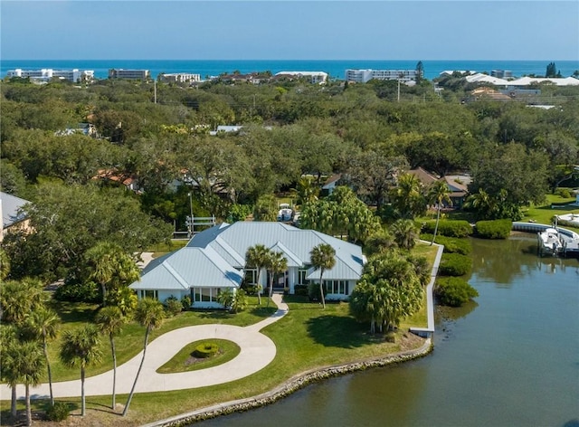 1411 E Camino Del Rio, Vero Beach, FL 32963 - drone / aerial view with a water view