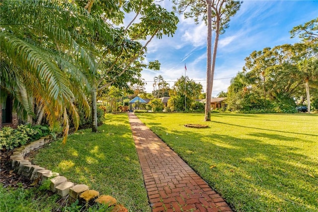 view of home's community featuring a yard