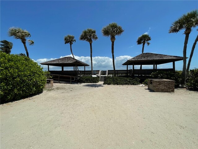 view of community featuring a gazebo