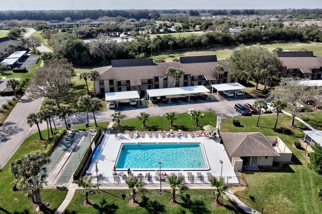 birds eye view of property