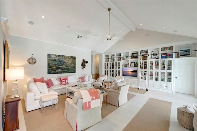 34 Cache Cay Dr, Vero Beach, FL 32963 - living area with a ceiling fan and recessed lighting