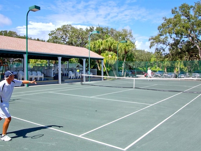 view of tennis court