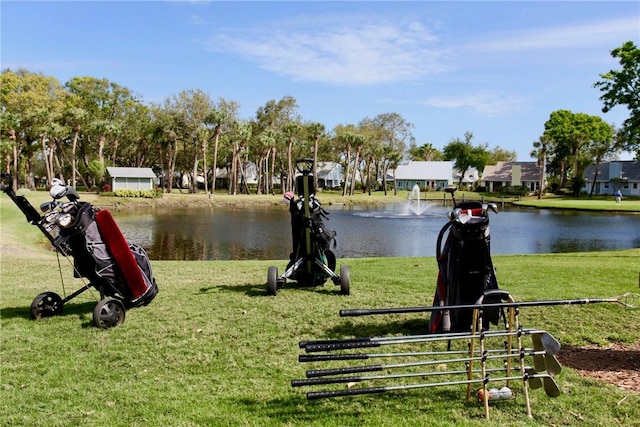 5760 Marina Dr Unit 4, Sebastian, FL 32958 - view of home's community with a lawn and a water view