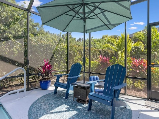 view of sunroom