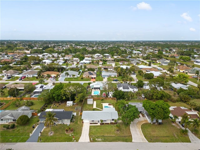 bird's eye view featuring a residential view