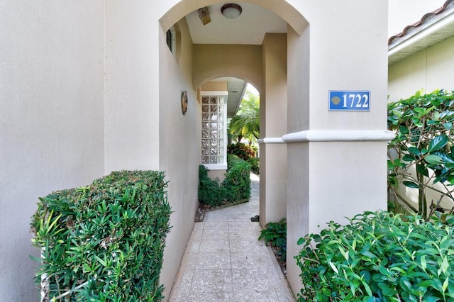 view of doorway to property