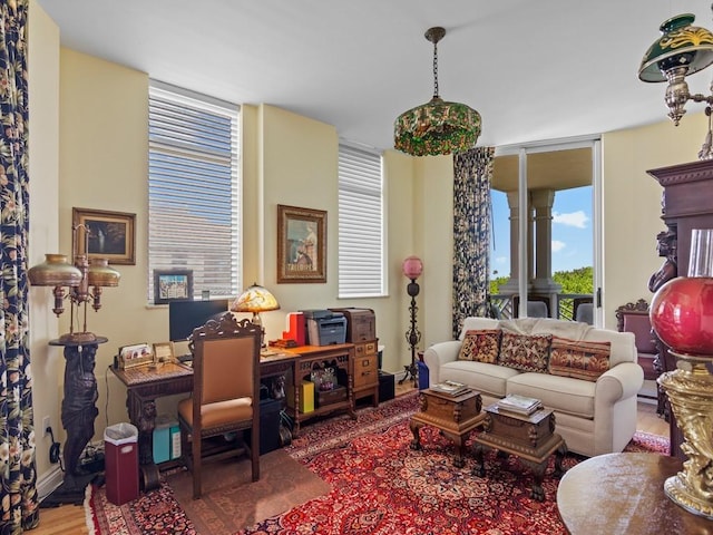 living room featuring wood finished floors