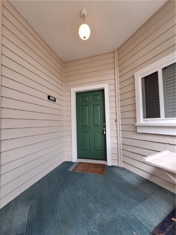 view of doorway to property