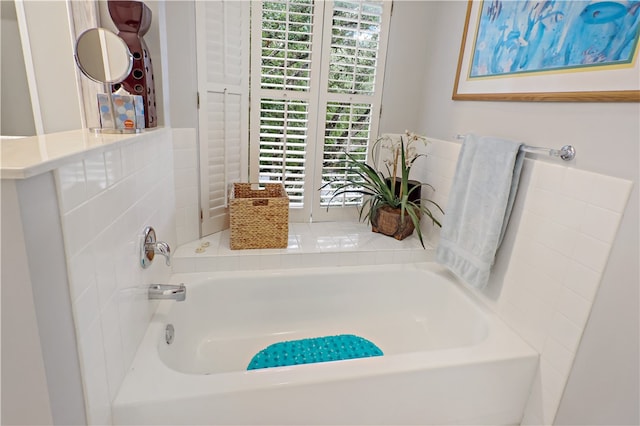 bathroom with a bathing tub