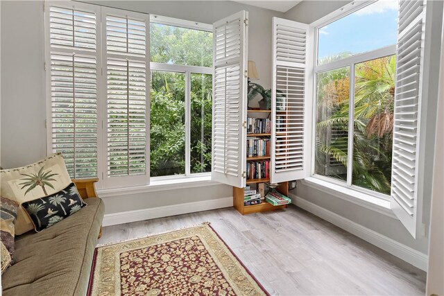 sunroom with plenty of natural light