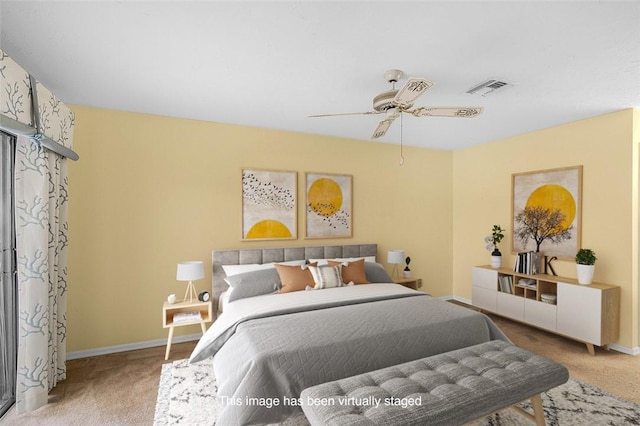 723 Timber Ridge Trl SW Unit B, Vero Beach, FL 32962 - bedroom featuring carpet and a ceiling fan
