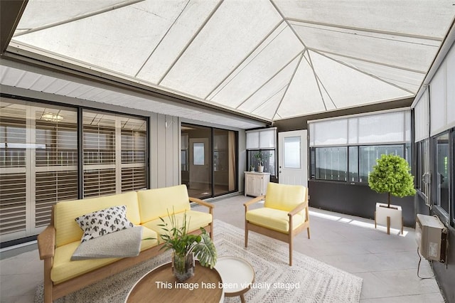 723 Timber Ridge Trl SW Unit B, Vero Beach, FL 32962 - sunroom featuring lofted ceiling