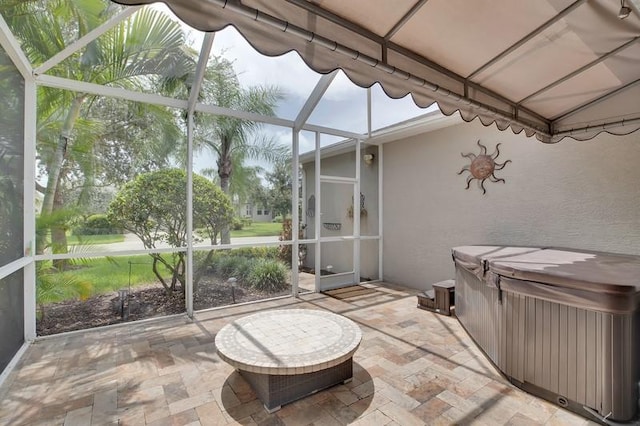 view of sunroom