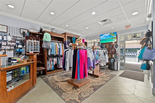 interior space featuring tile patterned floors