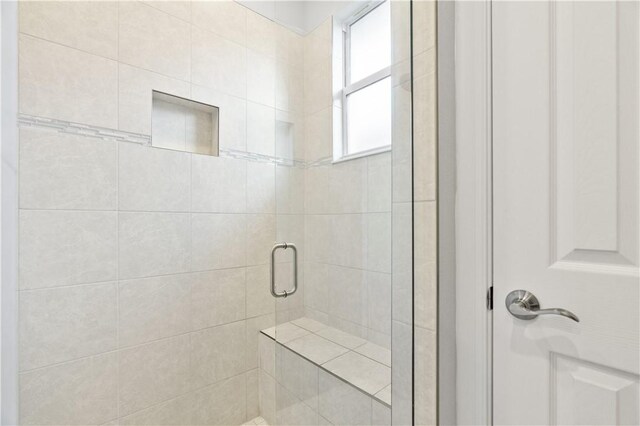 bathroom with walk in shower