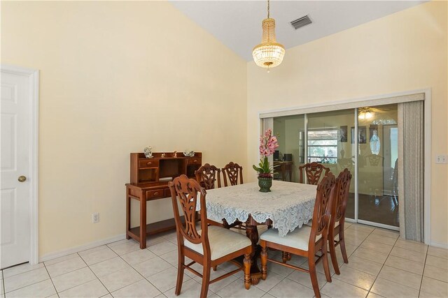 1359 Damask Ln, Sebastian, FL 32958 - dining room featuring light tile patterned flooring and baseboards
