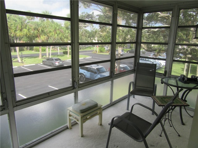 view of sunroom