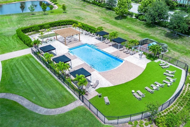 2115 Crowned Eagle Cir SW, Vero Beach, FL 32962 - community pool featuring a gazebo and a water view