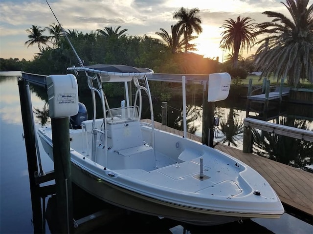 view of dock area