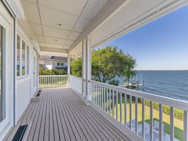 235 Osprey Ct, Vero Beach, FL 32963 - wooden deck with a water view