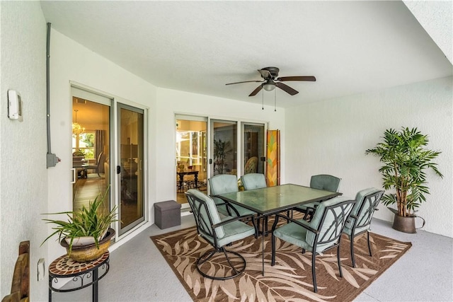 760 Holden Ave, Sebastian, FL 32958 - sunroom / solarium with a ceiling fan and outdoor dining area