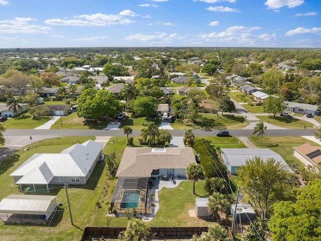 bird's eye view with a residential view