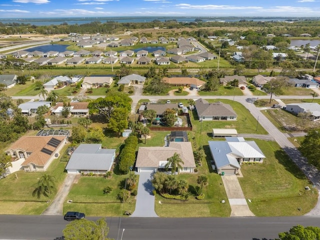 aerial view featuring a residential view