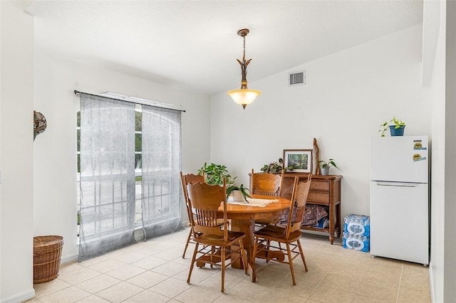 dining room with visible vents