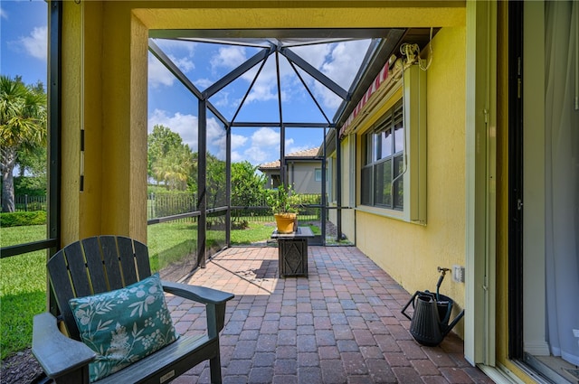 view of sunroom