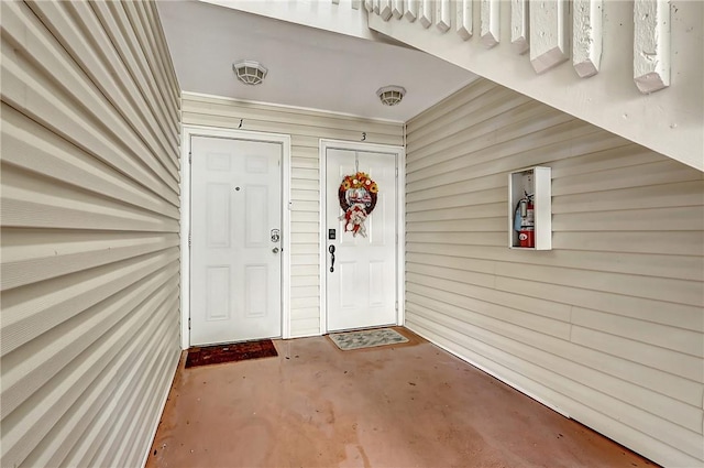 view of doorway to property