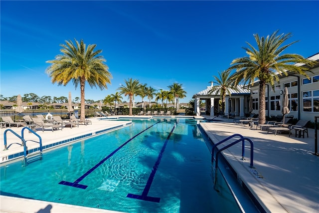 view of pool with a patio