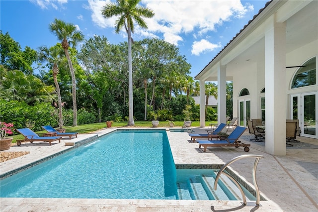 540 Marbrisa Dr, Vero Beach, FL 32963 - pool featuring french doors and a patio
