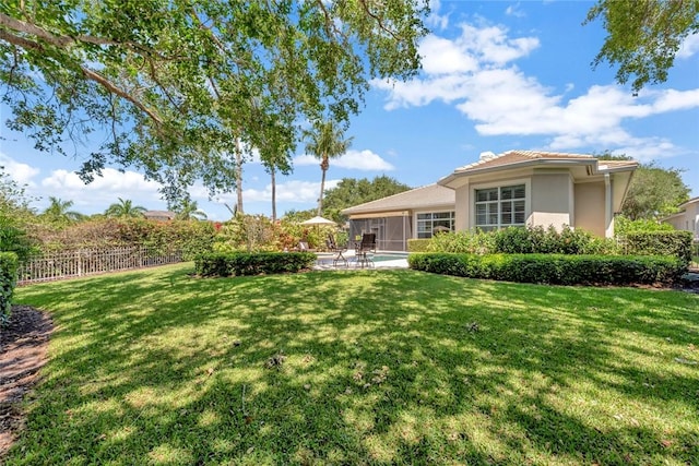 1300 Lake Bend Ct, Vero Beach, FL 32963 - view of yard with a sunroom