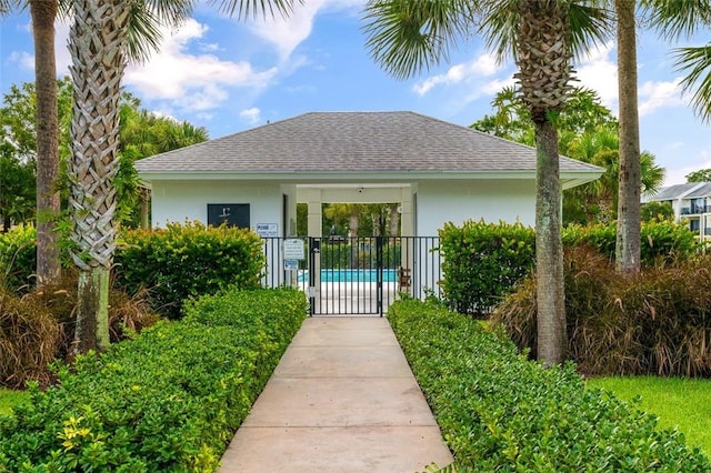 exterior space featuring a community pool