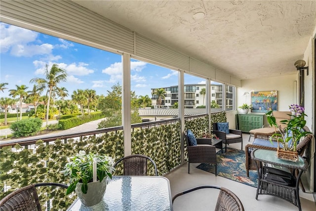 view of sunroom / solarium