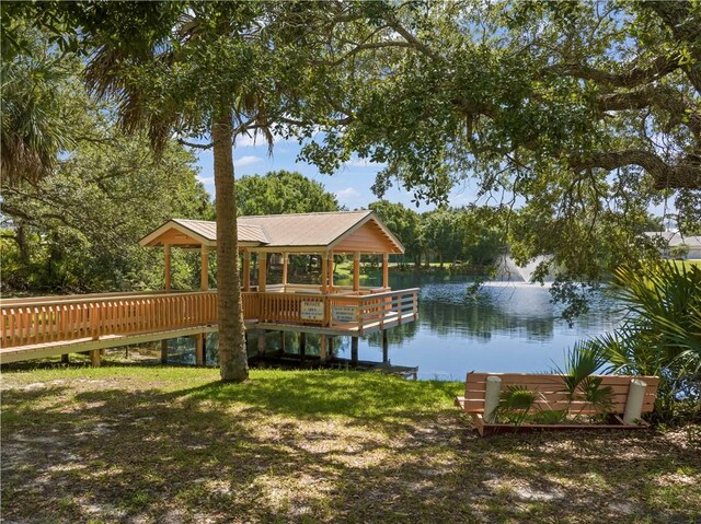 505 Cross Creek Cir, Sebastian, FL 32958 - dock featuring a water view