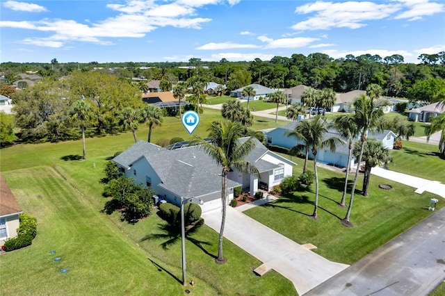 birds eye view of property featuring a residential view