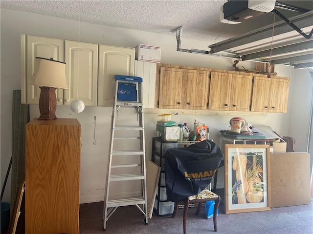 interior space featuring a garage door opener