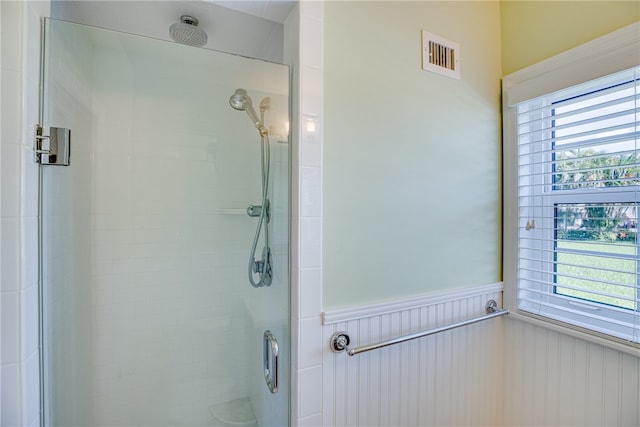 bathroom with walk in shower