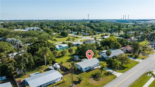 aerial view featuring a residential view