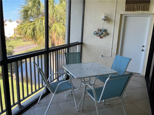 view of sunroom