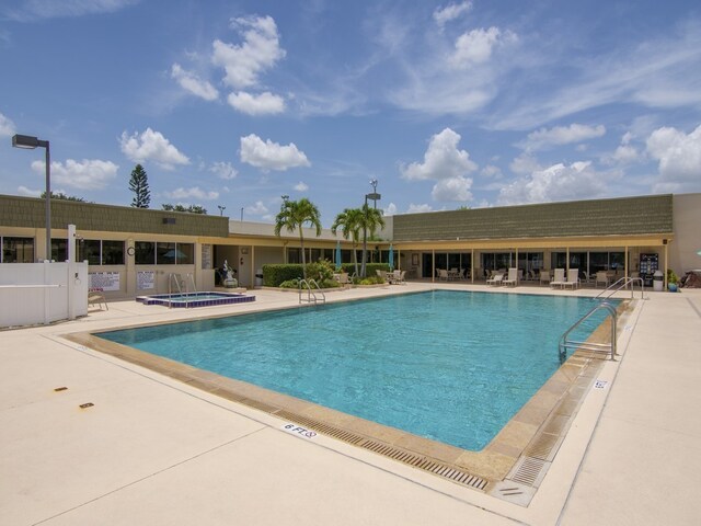 view of pool with a patio area