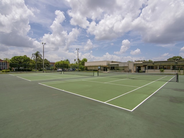 view of tennis court