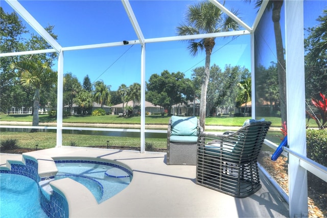 view of sunroom