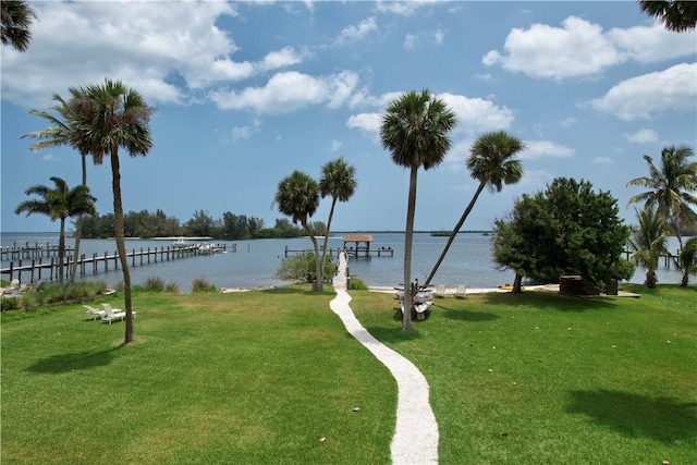 exterior space featuring a boat dock